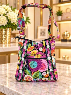 Vera Bradley VA VA BLOOM Hipster Crossbody Bag Multicolor Floral Purse